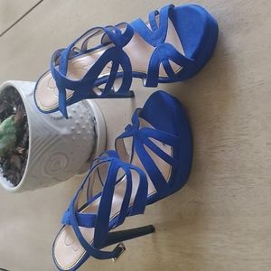Jessica Simpson Blue Strappy Heels